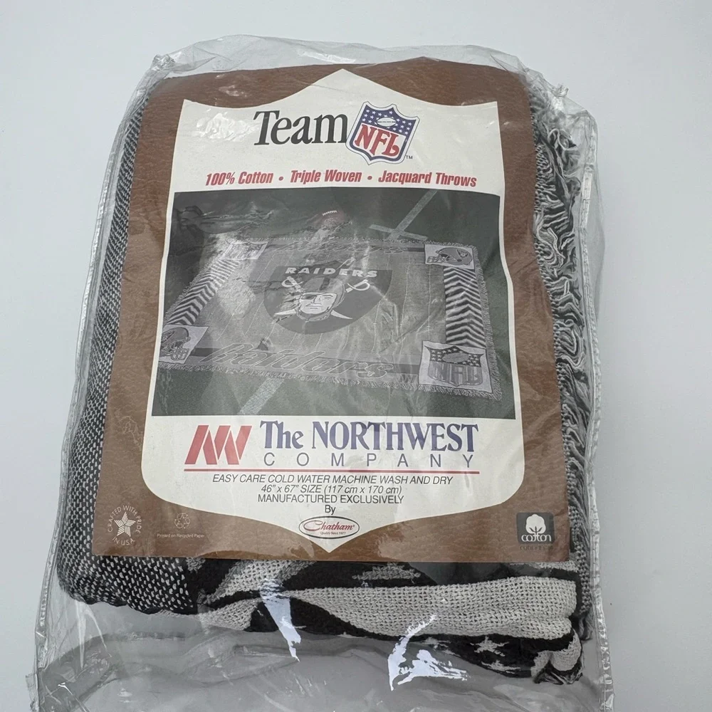 NFL Raiders Jacquard Throw Blanket - New in Package
